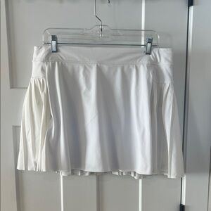 White Pleated A-Line Women’s Skirt